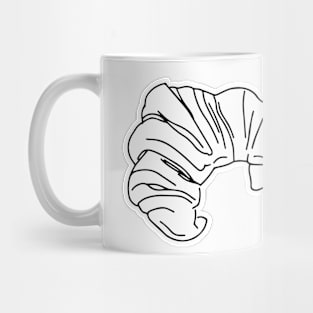 Croissant with a cup of coffee Mug